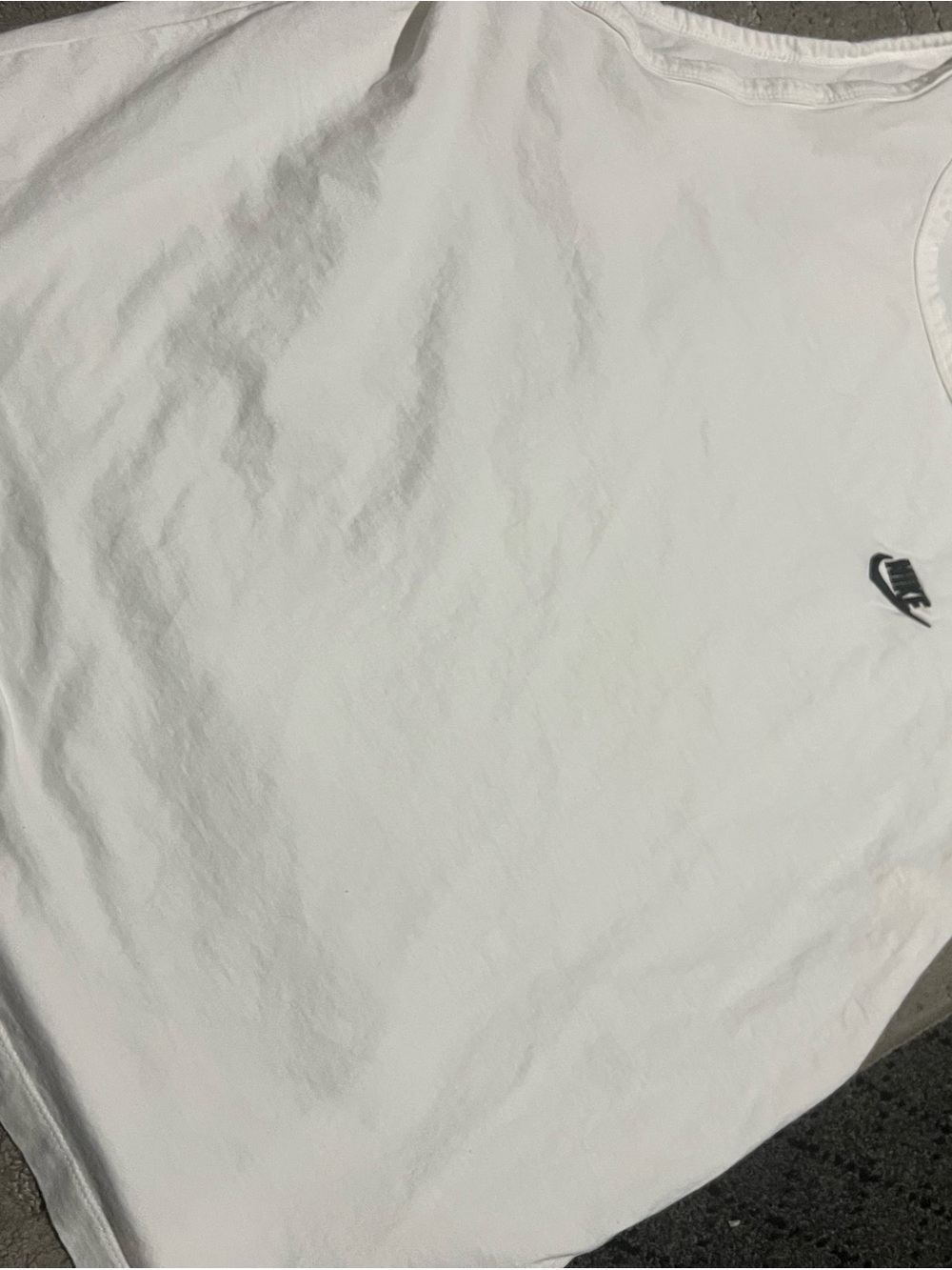 Nike White Men’s Tank Top with Black Swoosh
